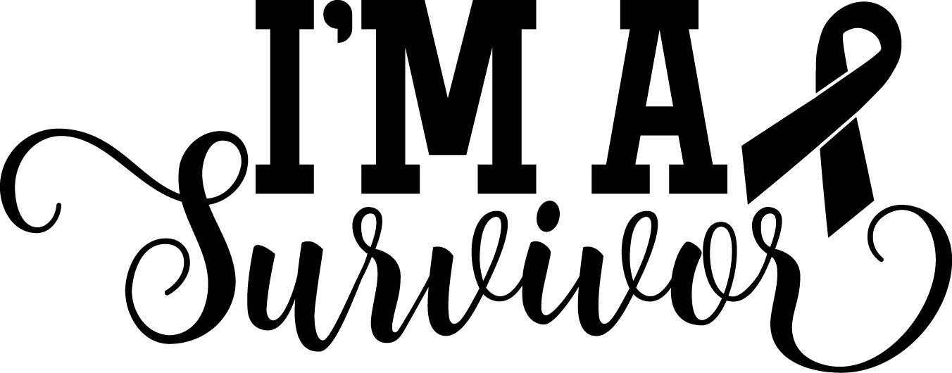 5.5in I'm A Survivor Decal Window Sticker Cancer Warrior Awareness Ribbon Fight