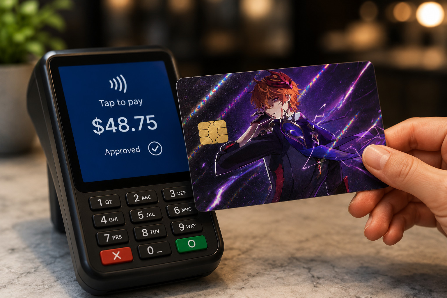 Electro Delusion Tartaglia Genshin Impact (Childe) Debit Card Credit Card Skin
