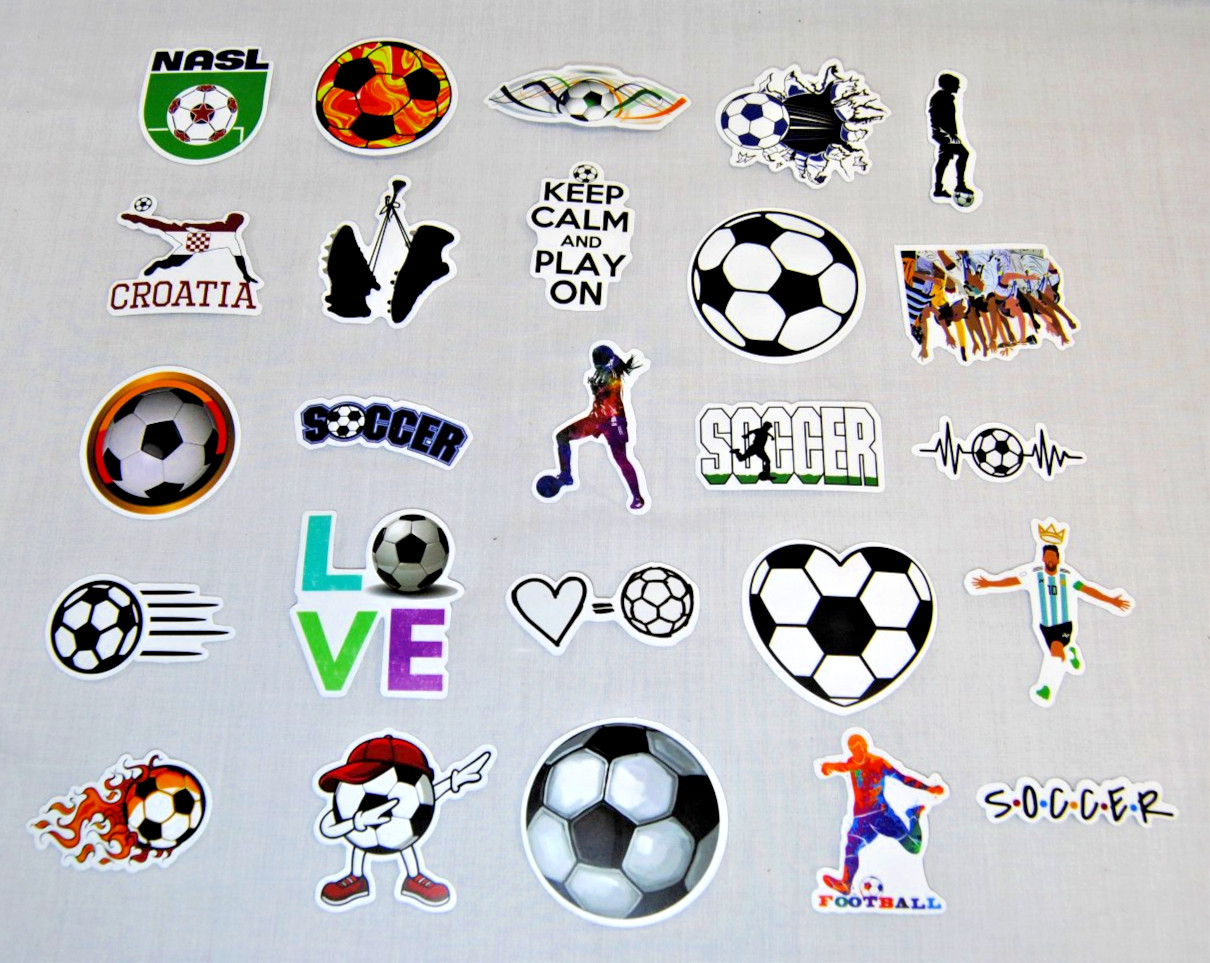 Soccer Stickers for Laptop, Water Bottles Plus for Kids to Adults 200Pcs T2695