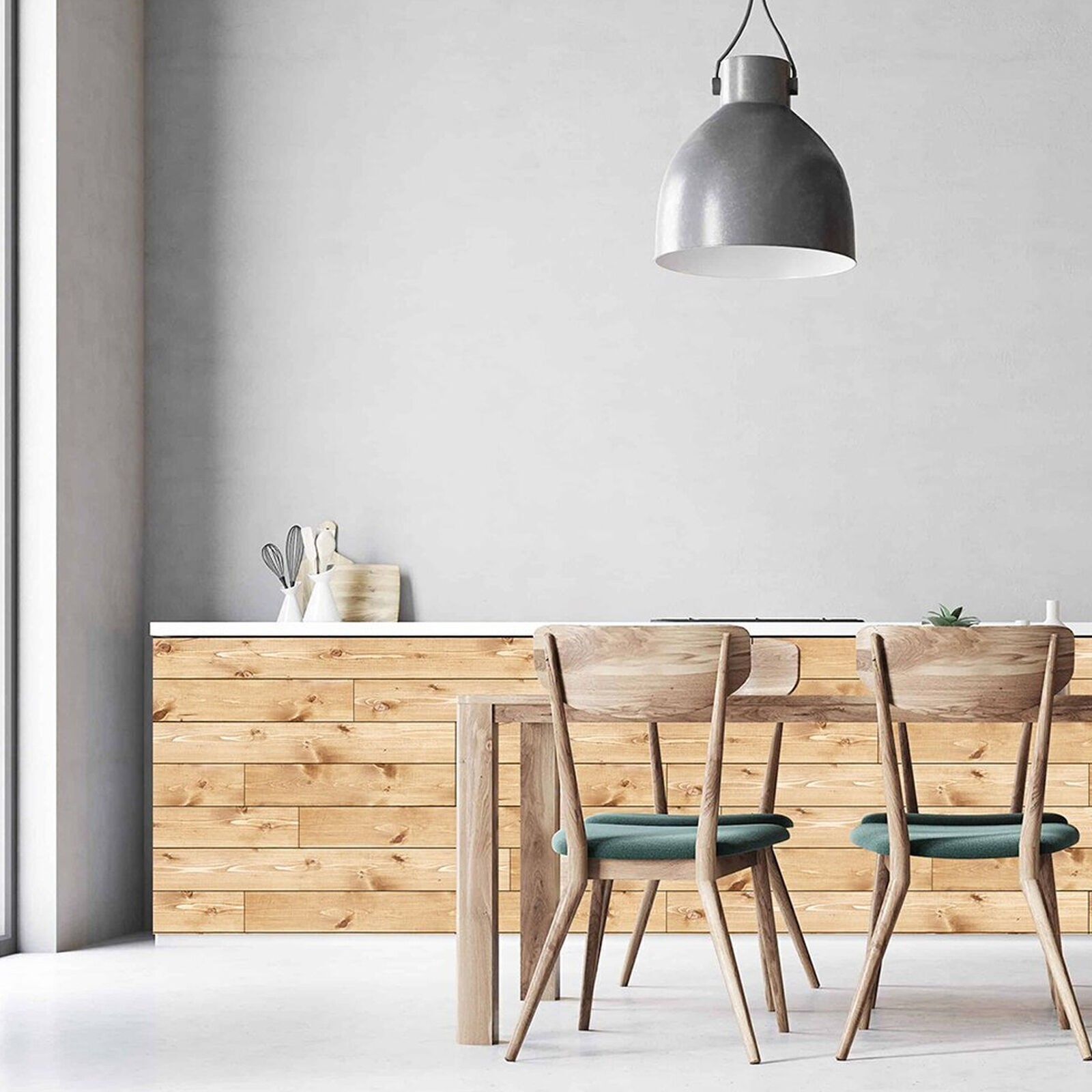 Wood Grain Wall Sticker Waterproof Nordic Self Adhesive Decal