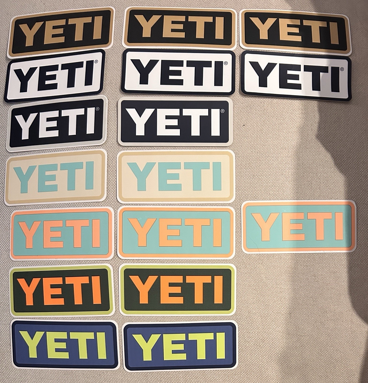 YETI Stickers / Decals – Various Color Options – Lot of 17 – FAST FREE SHIPPING