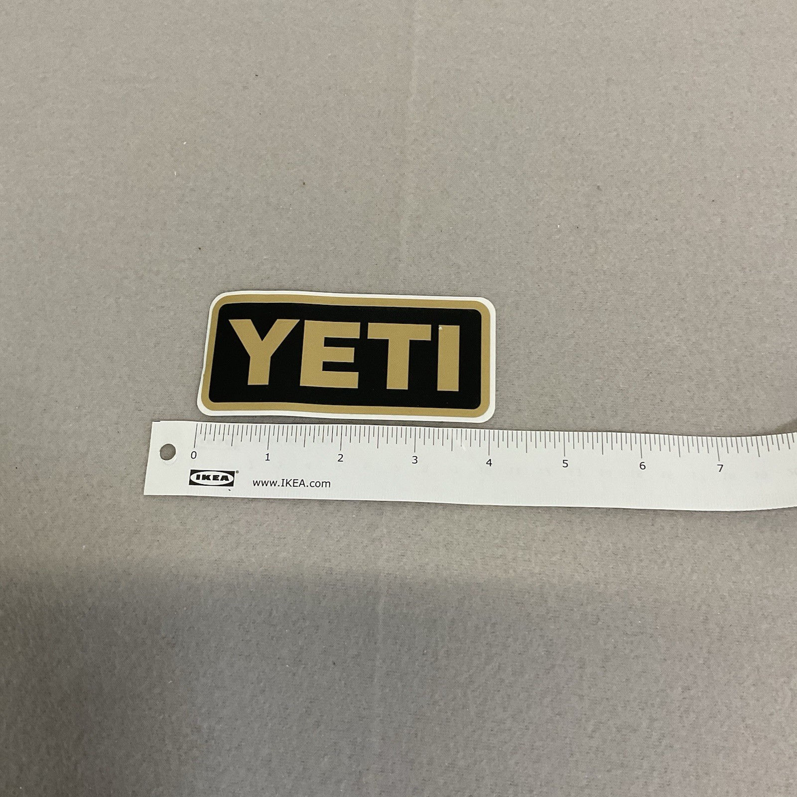 New YETI Logo Decal Sticker Black Tan Authentic For Tumblers Cups Coolers