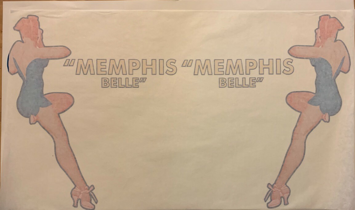 Memphis Belle Left and Right Peel and Stick Vinyl Decal STKR-MB
