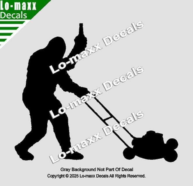 Sasquatch Lawn King: Beer and Blades Lawn Care Edition Die-Cut Vinyl Decal