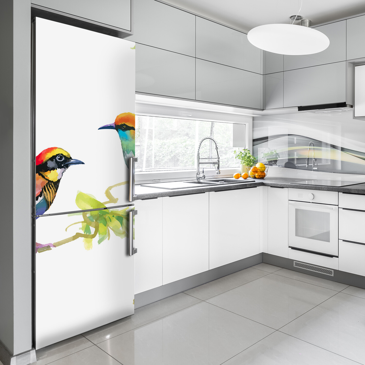 Removable Home Refrigerator Wall Sticker Magnet Decor Bedroom Animals birds
