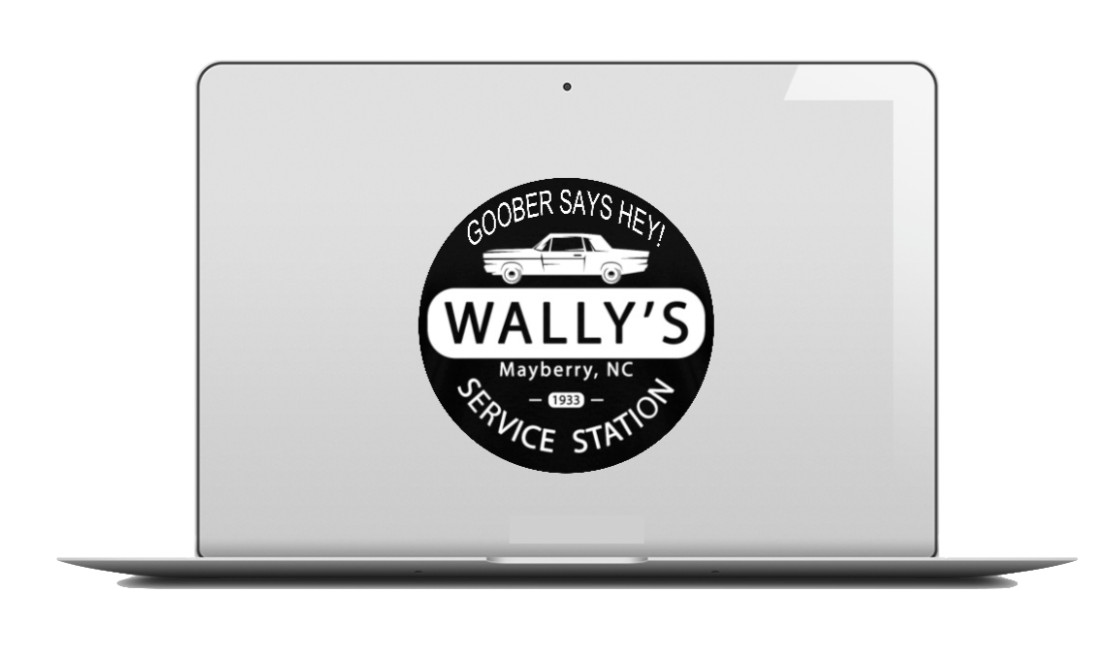 Andy Griffith Show -Wally's (Goober Says Hey) – 4" Vinyl Decal Car Cooler Laptop