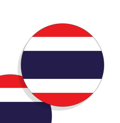 Thailand Flag Stickers Flag Decals Round Indoor Outdoor Circles 4 pack Thailand