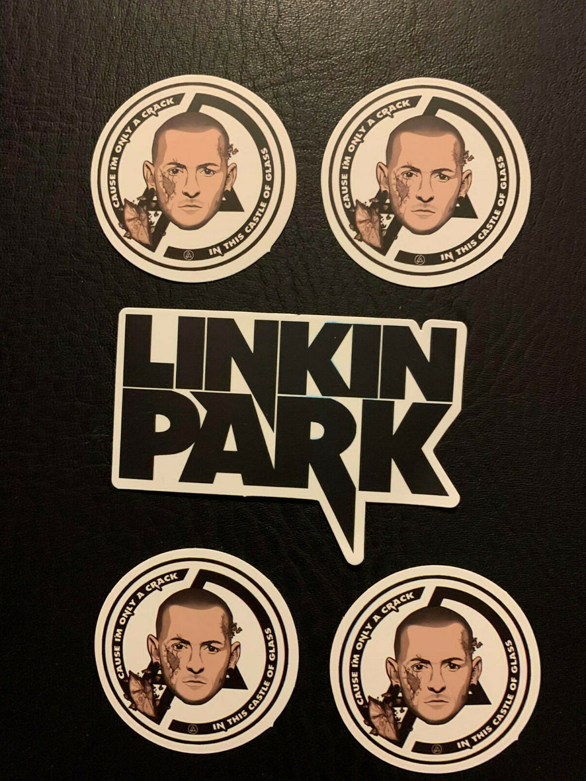 Lot of (5) LINKIN PARK 3" x 1 1/2" Logo STICKERS Fast! FREE! Castle of Glass