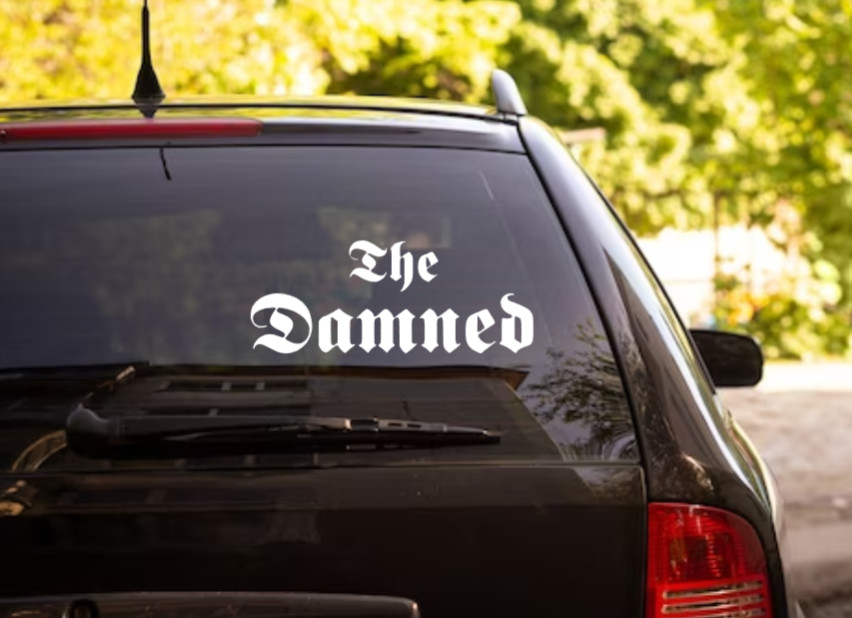 The Damned Car Decal Vinyl Band Logo Glossy Bumper Sticker Punk Rock Buzzcocks