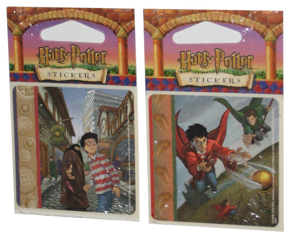 Harry Potter Sorcerer's Stone Hagrid Diagon Alley & Quidditch Plaid Sticker Lot