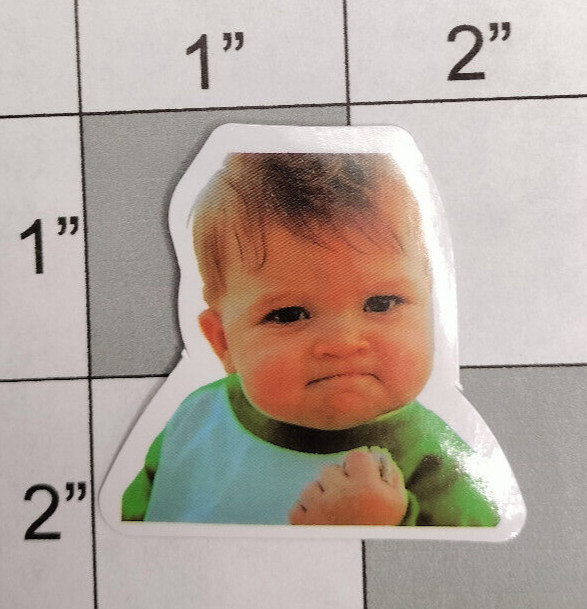 Success Kid Funny Meme Decal Sticker for Tumblers Laptops