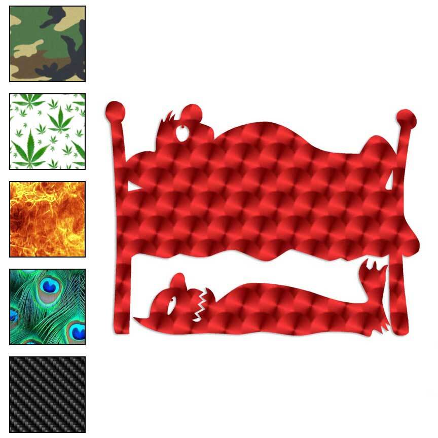 Monster Under The Bed, Vinyl Decal Sticker, 40 Patterns & 3 Sizes, #1361