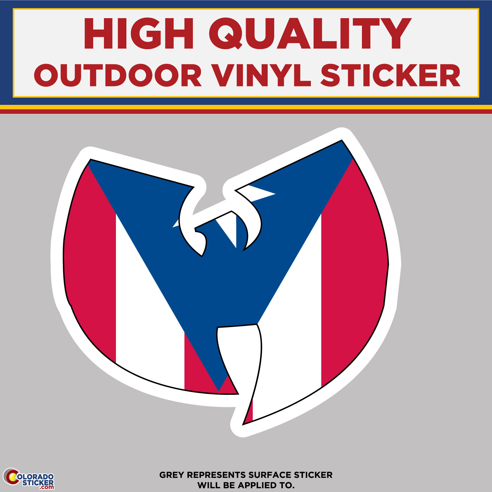 Wu Tang Clan Puerto Rican Flag, High Quality Vinyl Stickers
