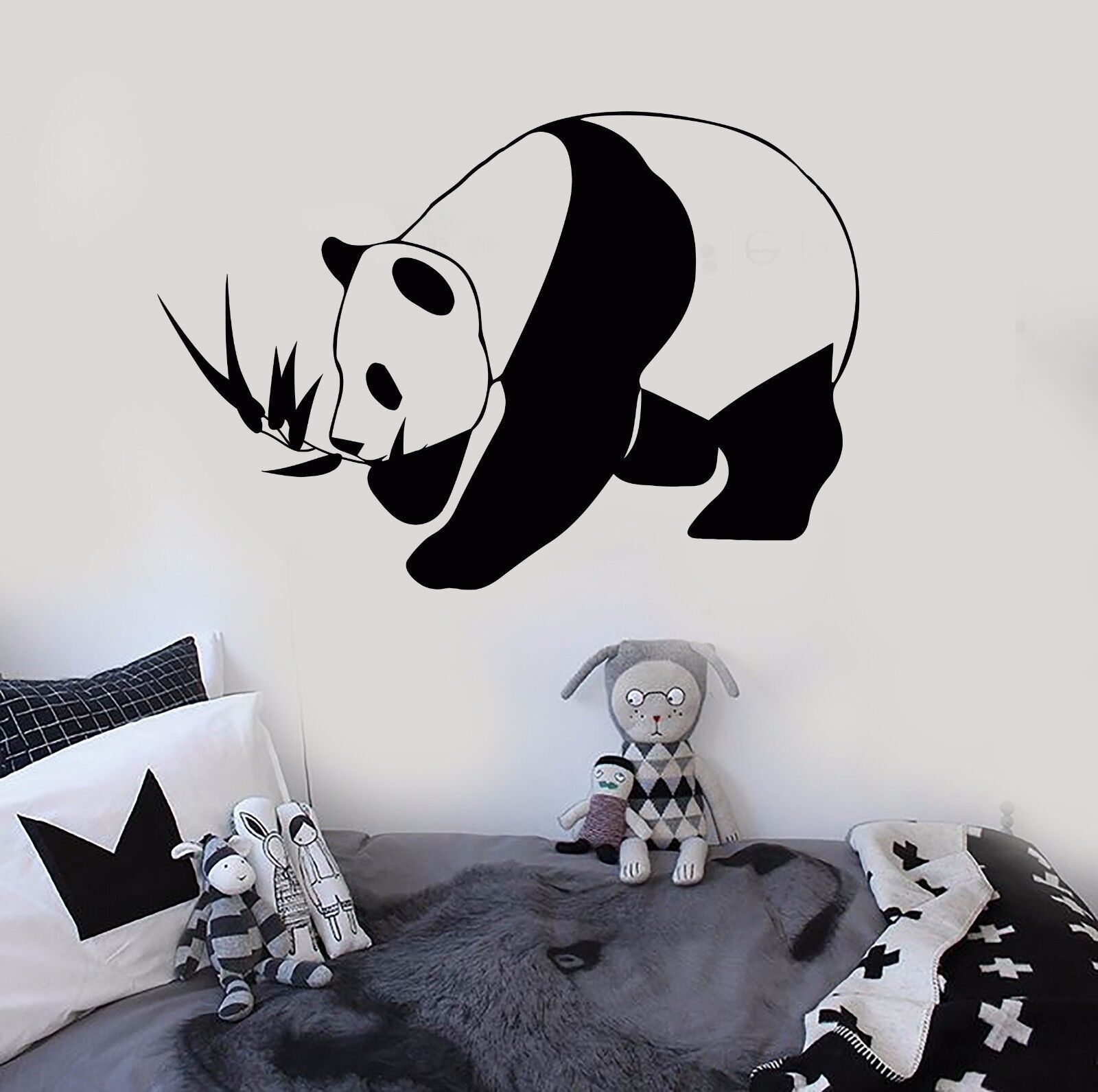 Vinyl Wall Decal Panda Bear Animal Children's Room Stickers Mural (527ig)