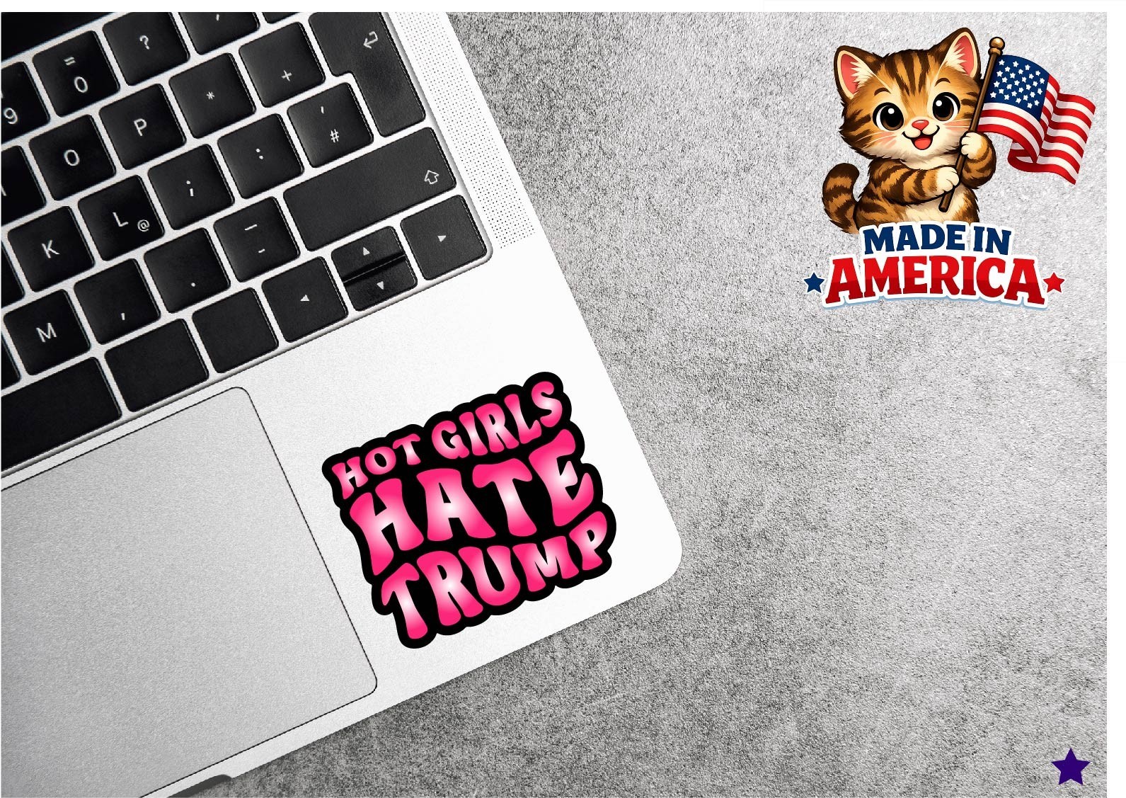 Hot Girls Hate Trump Decal Sticker Anti MAGA Political No Kings Protest Democrat