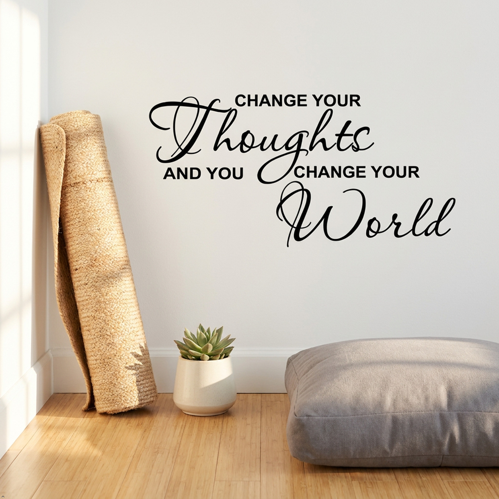 Change Your Thoughts Vinyl Wall Art Inspirational Quotes and Saying