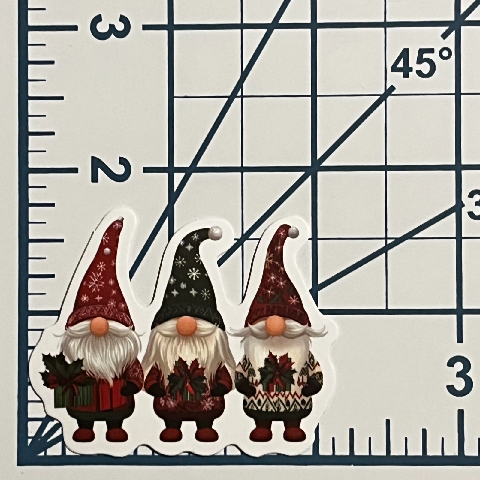 Christmas Gnome Vinyl Stickers Die Cut Scrapbooking Journal Holiday Decor
