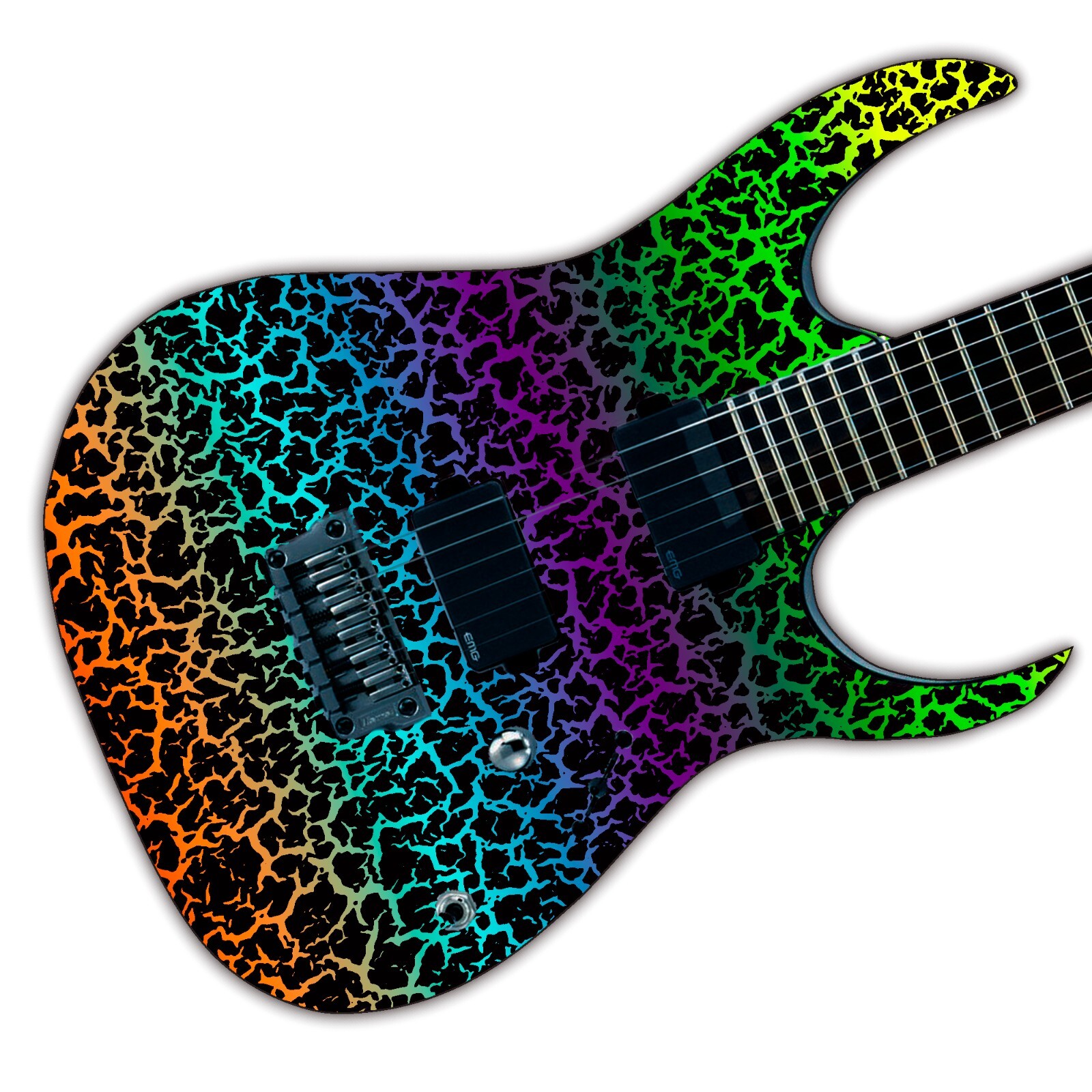 80's Metal Crackle Paint Selection Guitar/Bass Skin Wrap Sticker Skins 9 choices