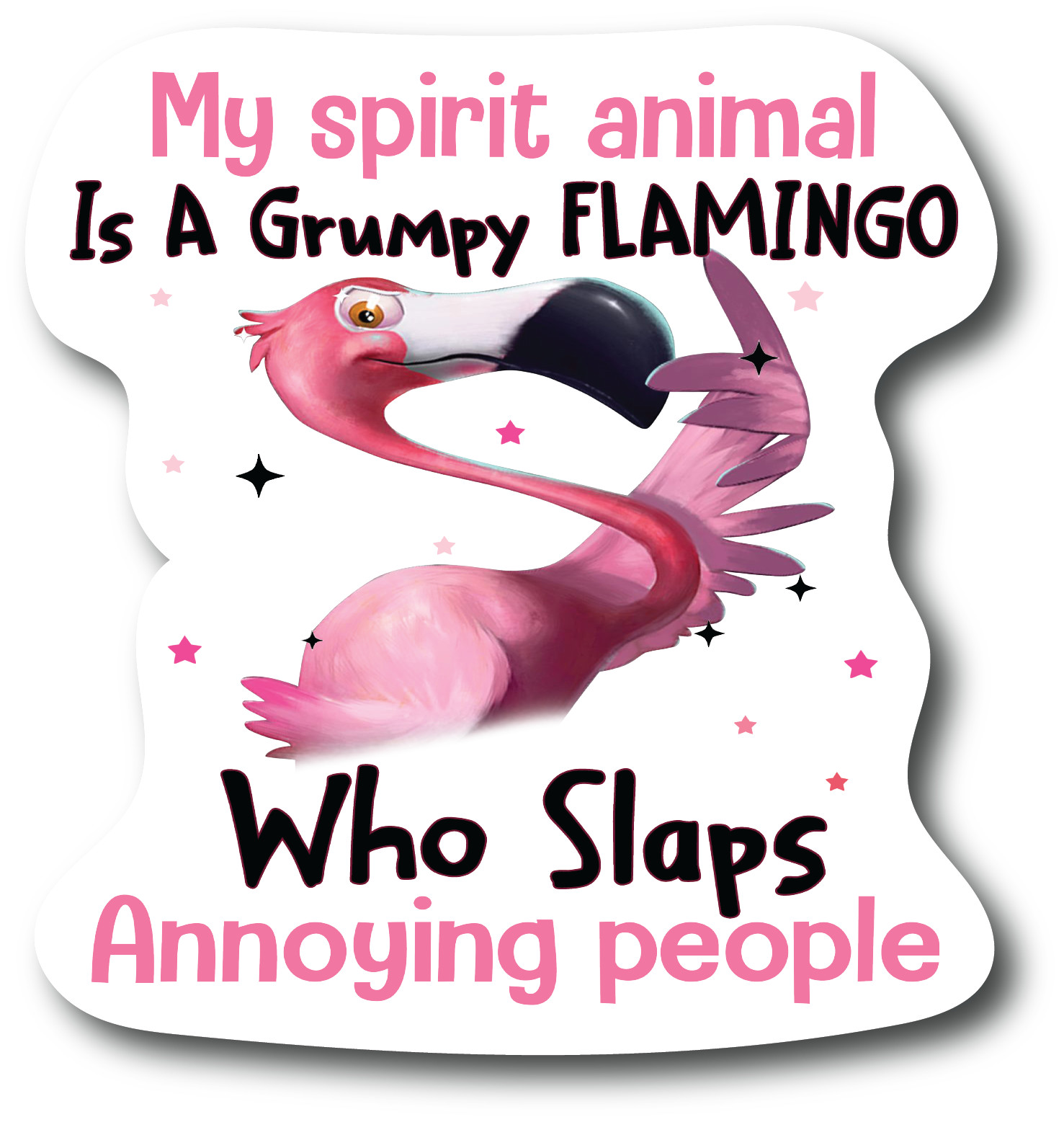 Flamingo Is My Spirit animal 4.5 In Decal for Car Truck Bumper Sticker PS821