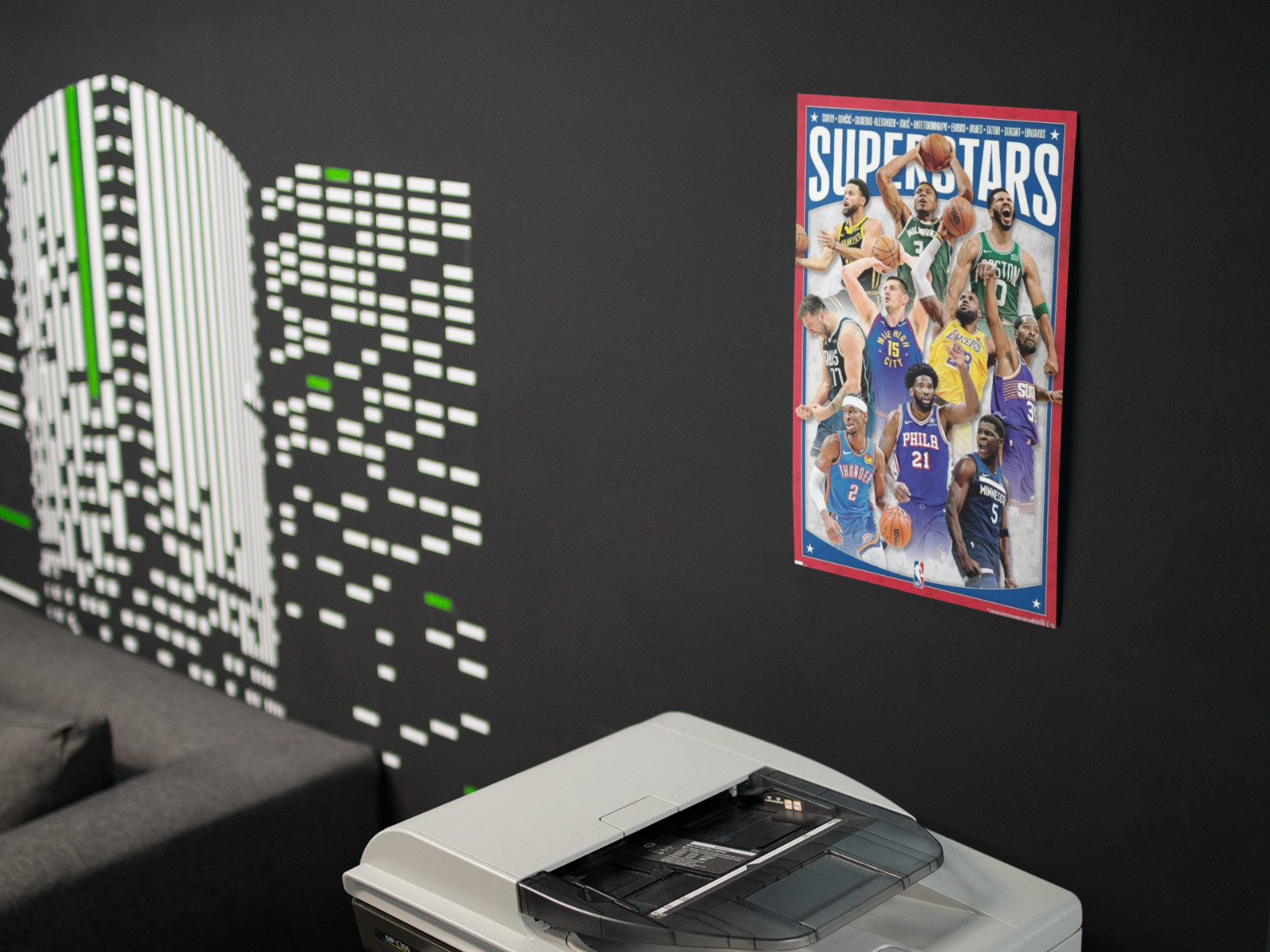 SUPERSTARS NBA Basketball Wall Vinyl Decal Poster Print Removable Adhesive