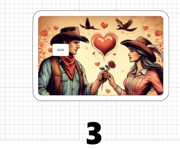 Cowboy Cowgirl Love Credit Debit ATM Card Skin Stickers Valentine's Day Heart US