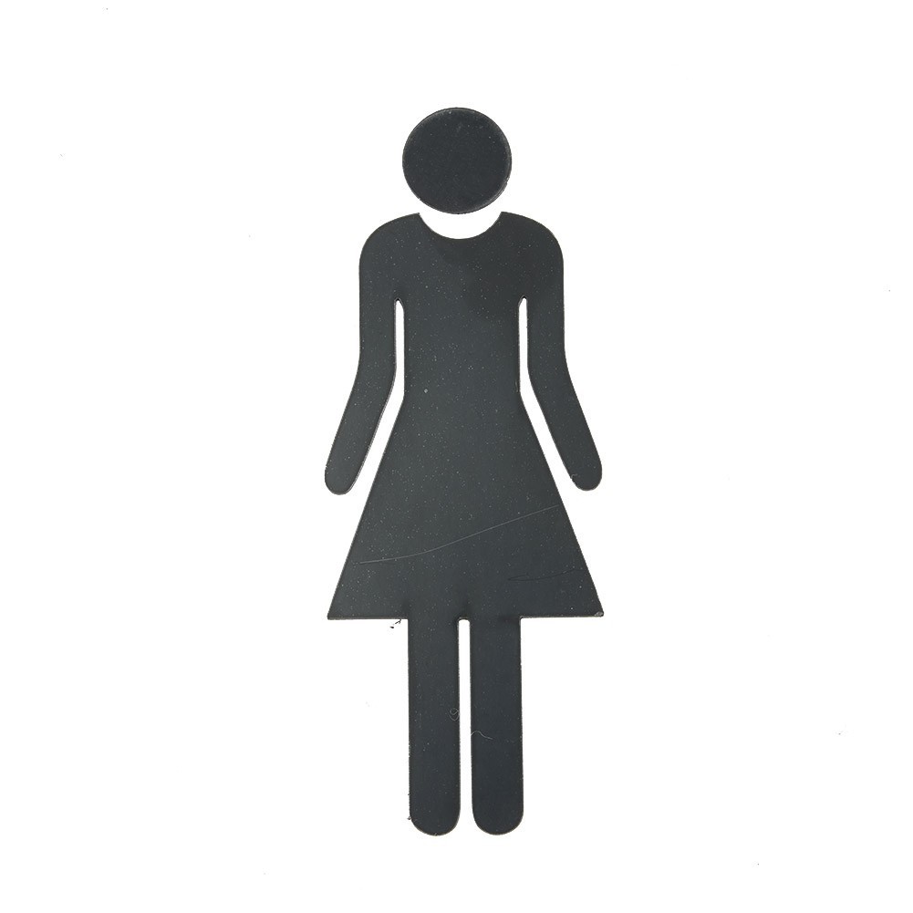 Boys/Girls Toilet Sign Wall Self-adhesive Sticker Acrylic 20 * 6.5cm 1 Pair
