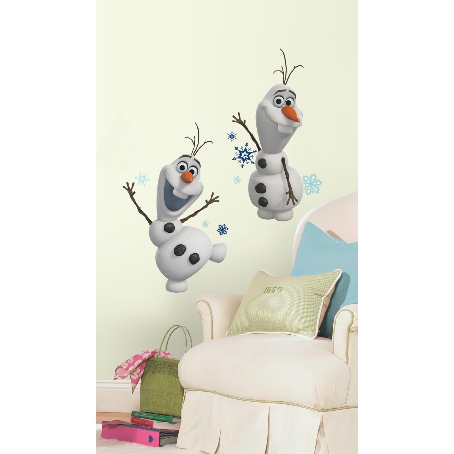 Olaf Wall Decals Set Of 25 Easy Peel And Stick Decor Made In Usa 9.5X22.5 Inches