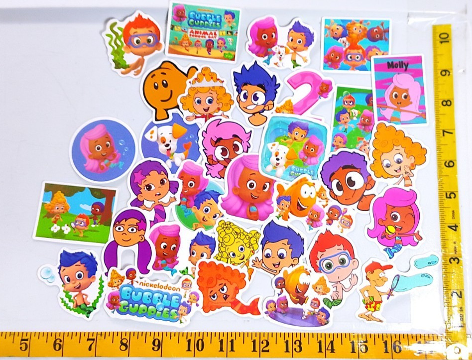 Bubble Guppies, kids themed sticker and decal set