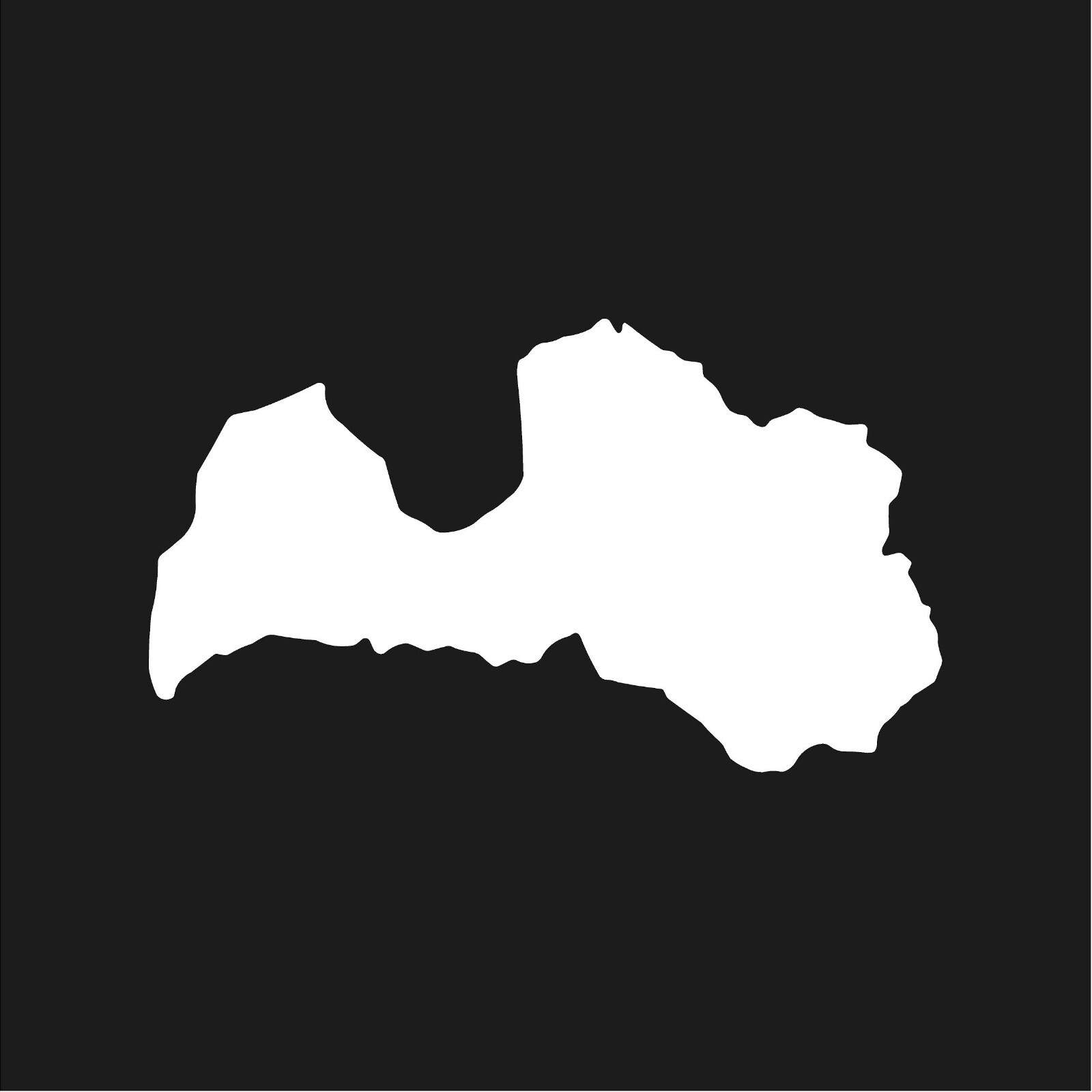 Latvia country outline Vinyl Decal Window Laptop Sticker