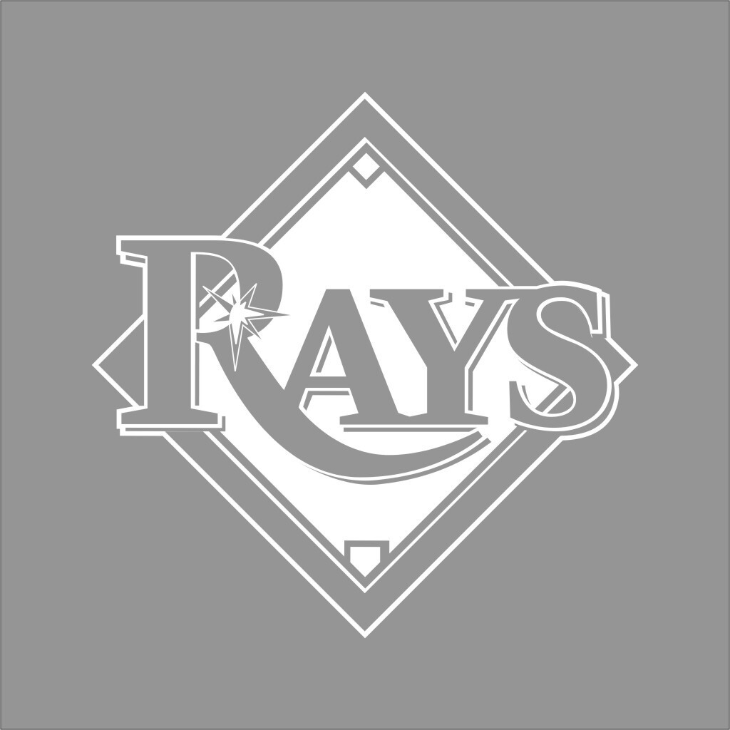 Tampa Bay Rays MLB Team Logo 1 Color Vinyl Decal Sticker Car Window Wall