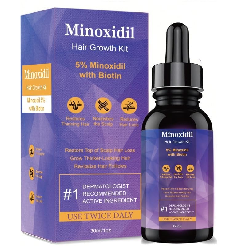 Hair Growth Treatment for Thicker Longer, 5% Minoxidil Biotin Hair Growth Serum