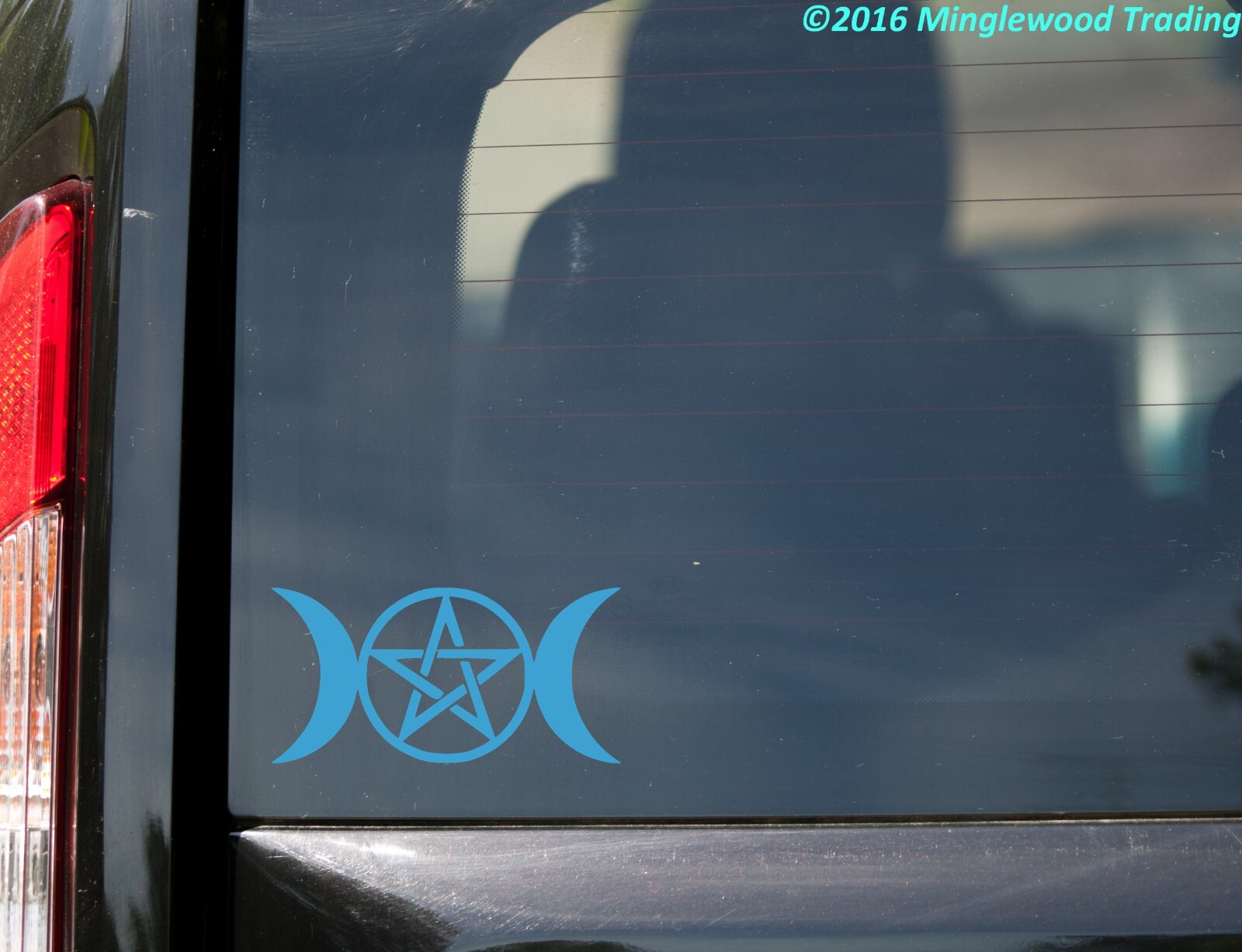 Triple Moon Symbol Vinyl Decal V1 – Goddess Wicca Pentacle – Die Cut Sticker