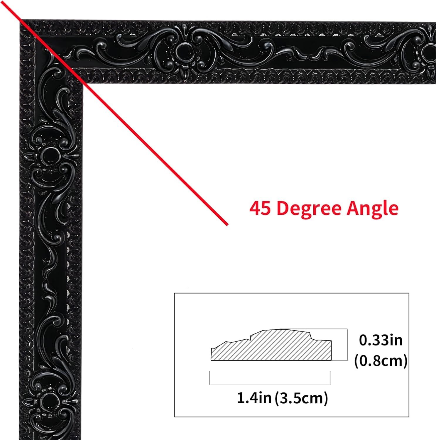 Flexible Self Adhesive Wall Trim in Black