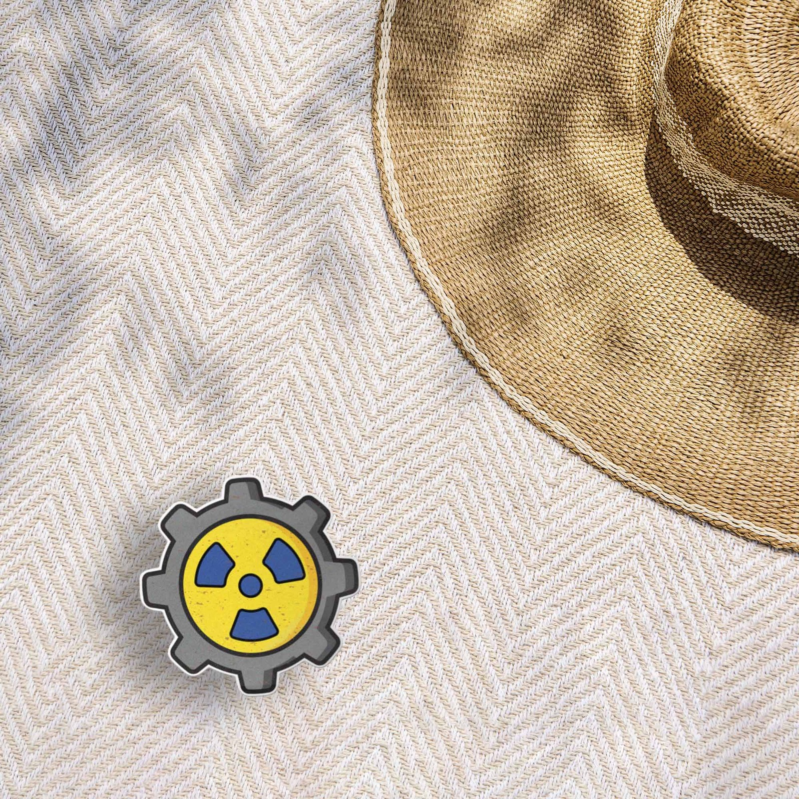 Nuclear Gear Post Apocalyptic Gaming Sticker – Cool Video Game Decal for Laptop