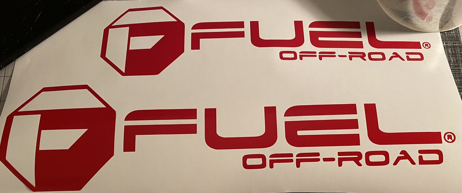 Vinyl Decal for Window – Fuel Off-Road Tires (Full Logo), Various Sizes & Colors