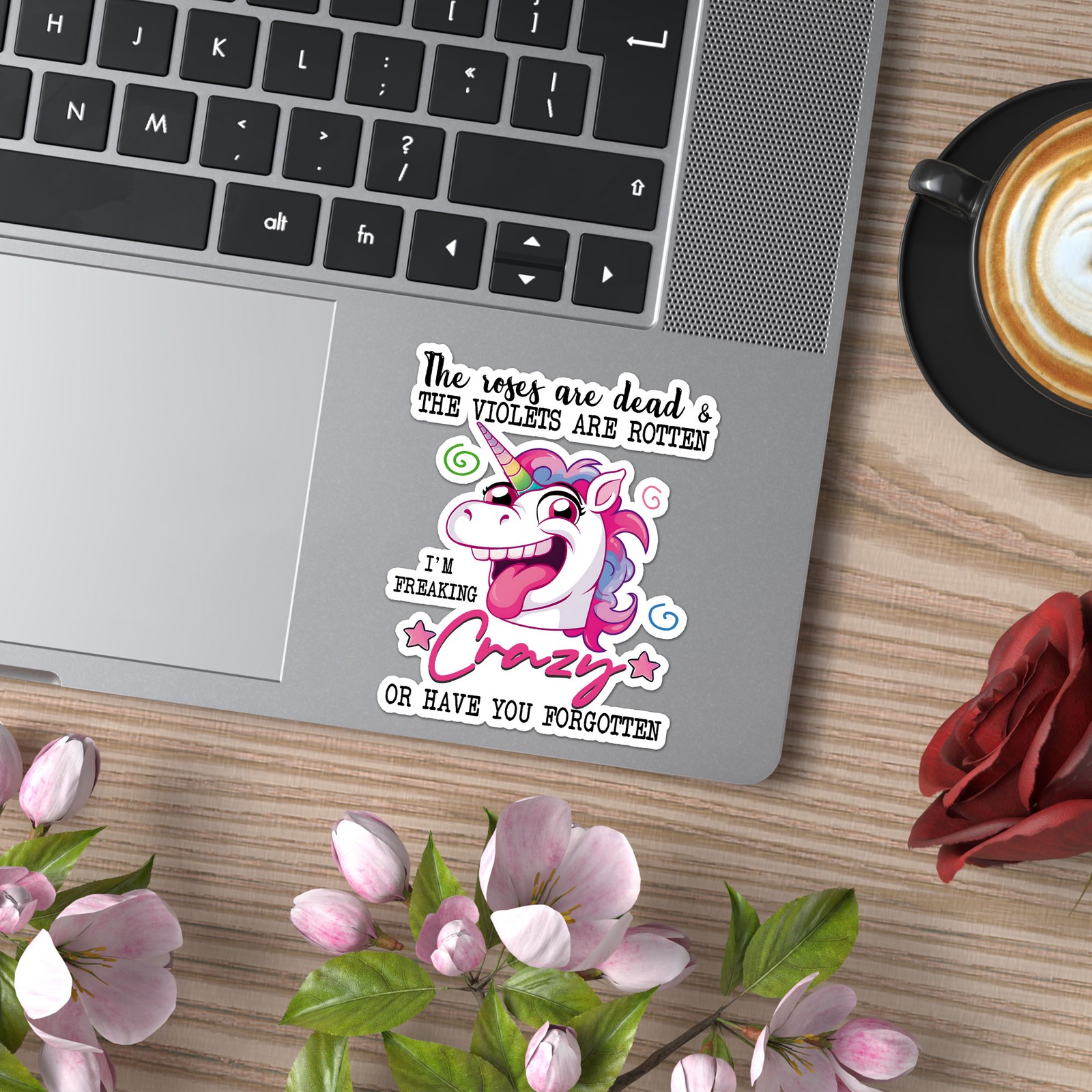 Crazy Unicorn – Vinyl Decal Sticker – Car Window Laptop – ebn11545