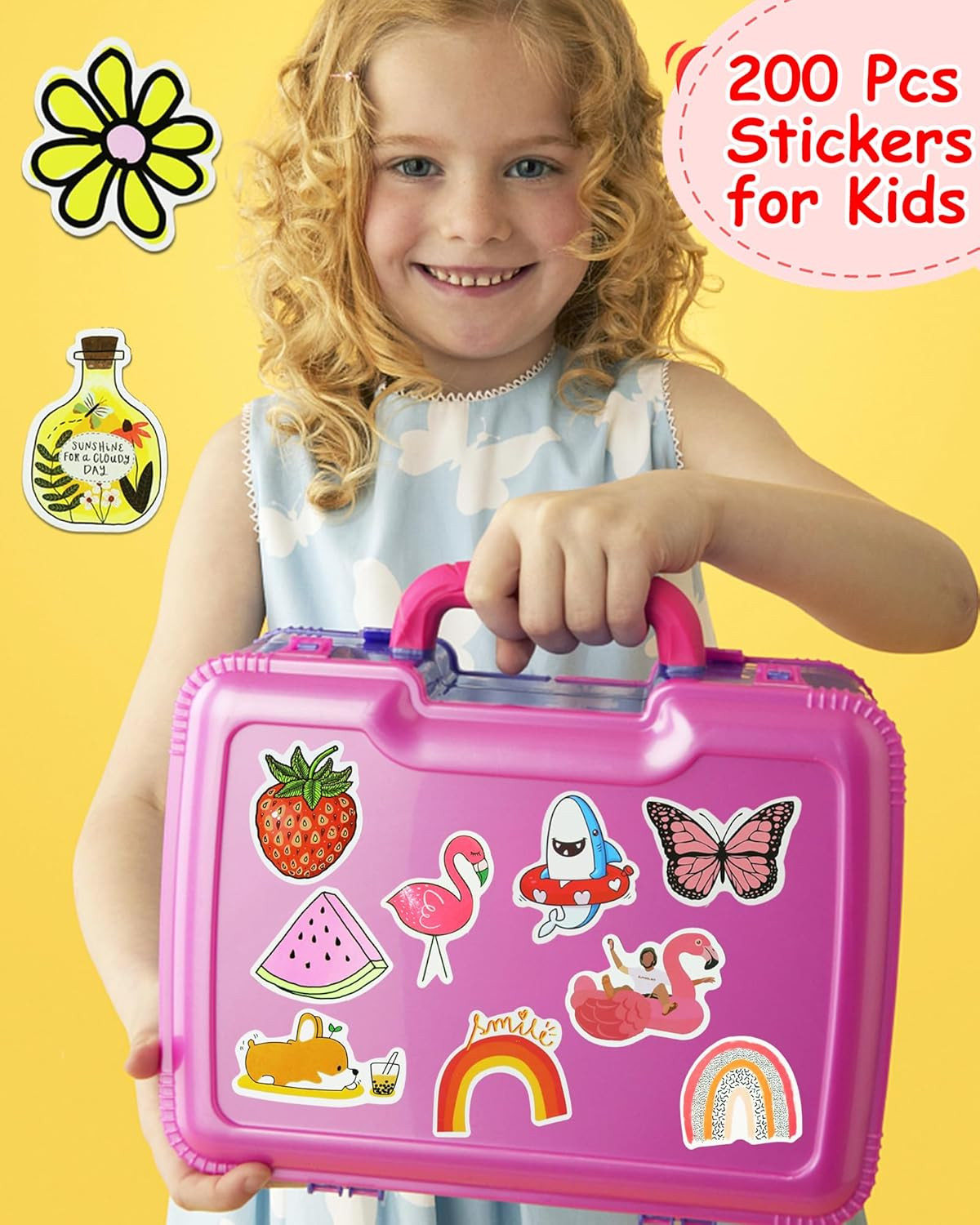 200Pcs Water Bottle Stickers for Kids, Cute Stickers for Water Bottles, Vinyl Wa