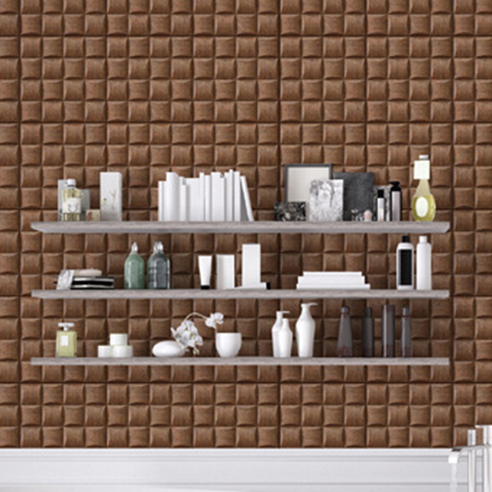 Self Adhesive Brick Wallpaper 3D PVC Waterproof Removable Wall Panel Decor