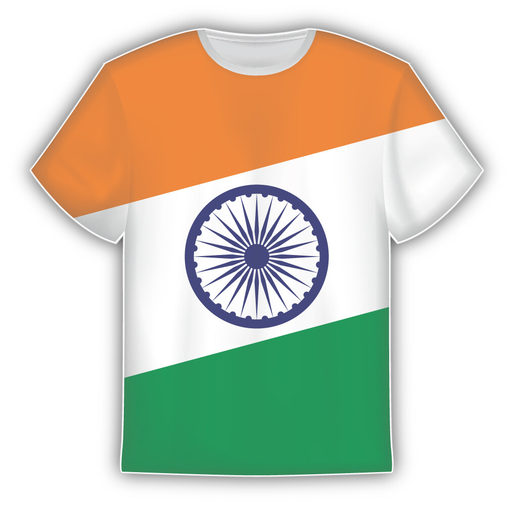 India Flag Sticker In The Form Of T Shirt Vinyl Sticker Decal