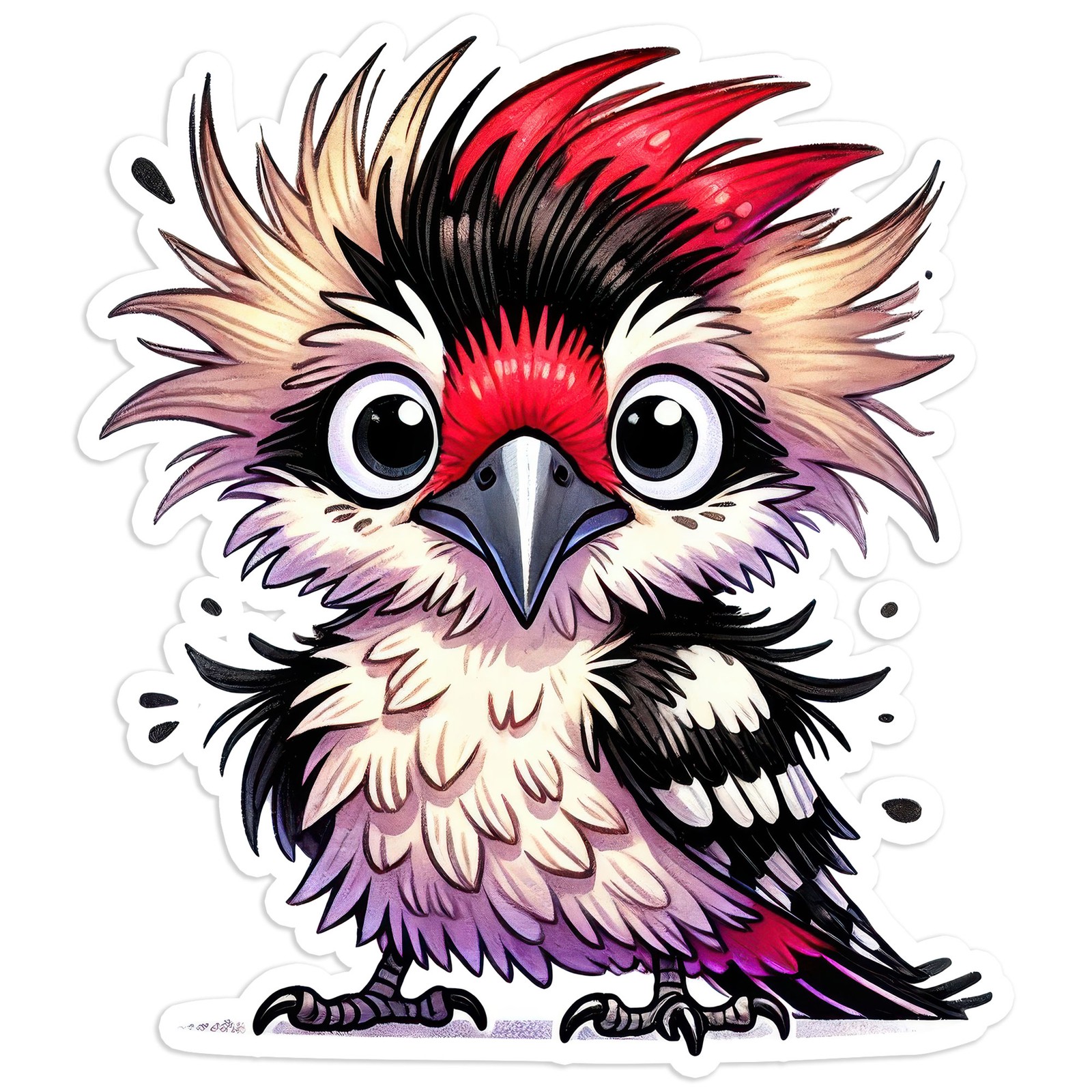 Cartoon Woodpecker – Vinyl Decal Sticker – Car Window Laptop – #309