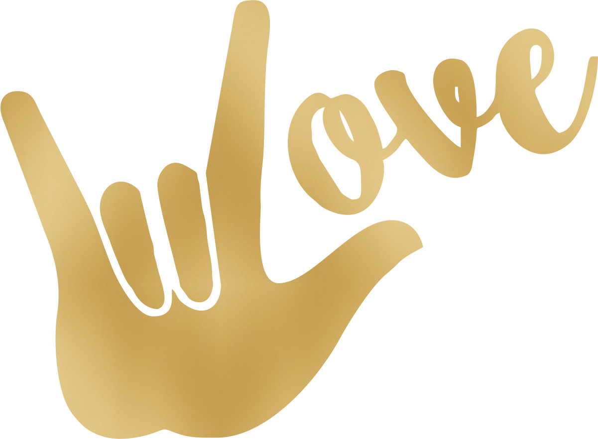 ASL Love Sign Language Vinyl Decal Car Truck Auto Window Wall Tablet Laptop SUV