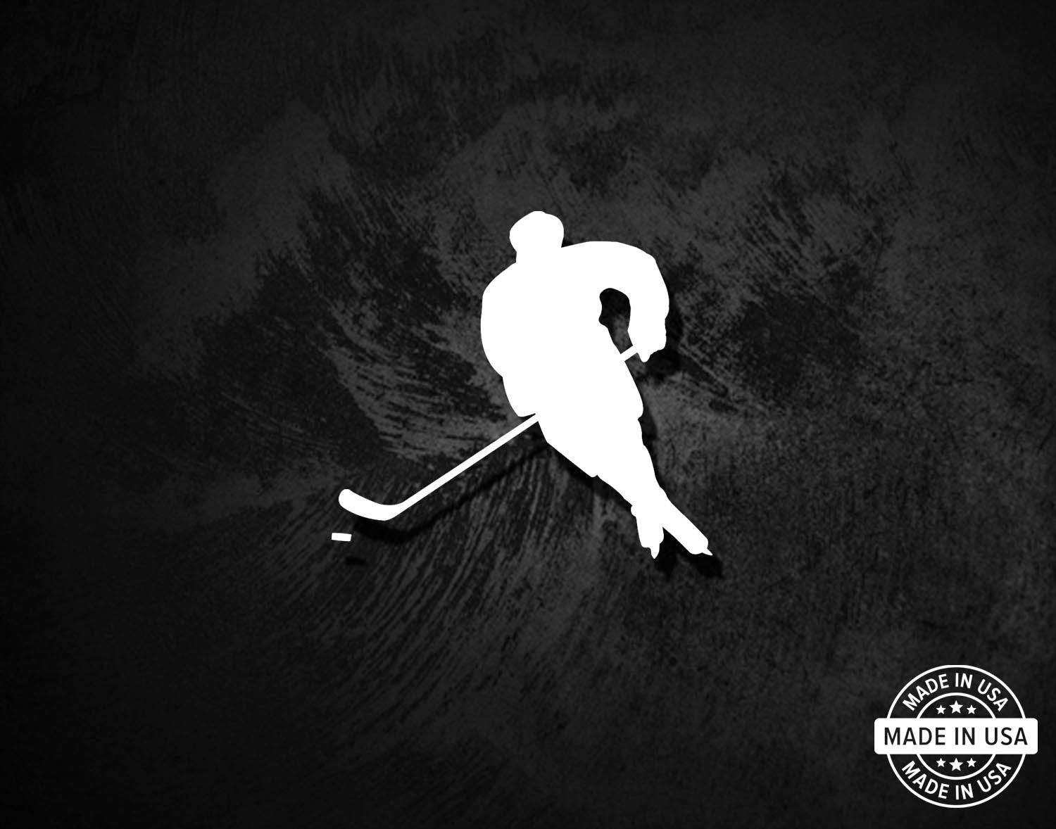 Hockey Player Decal, Vinyl Die Cut Sticker, 100% Made In USA