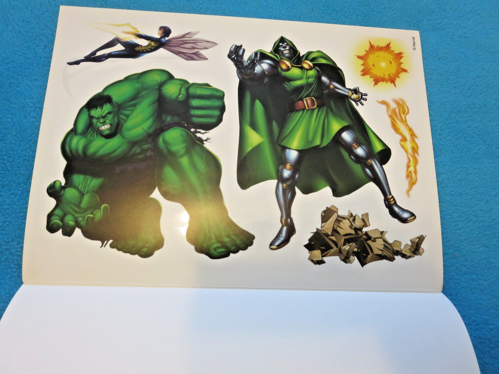 Marvel Heroes Blast Off! Wall Clings Paperback Book