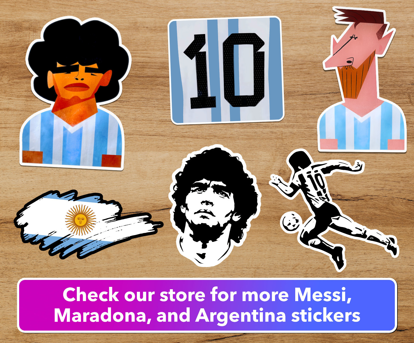 Messi 10 Argentina Jersey Soccer Sticker PSG Buenos Aires Barcelona World Cup