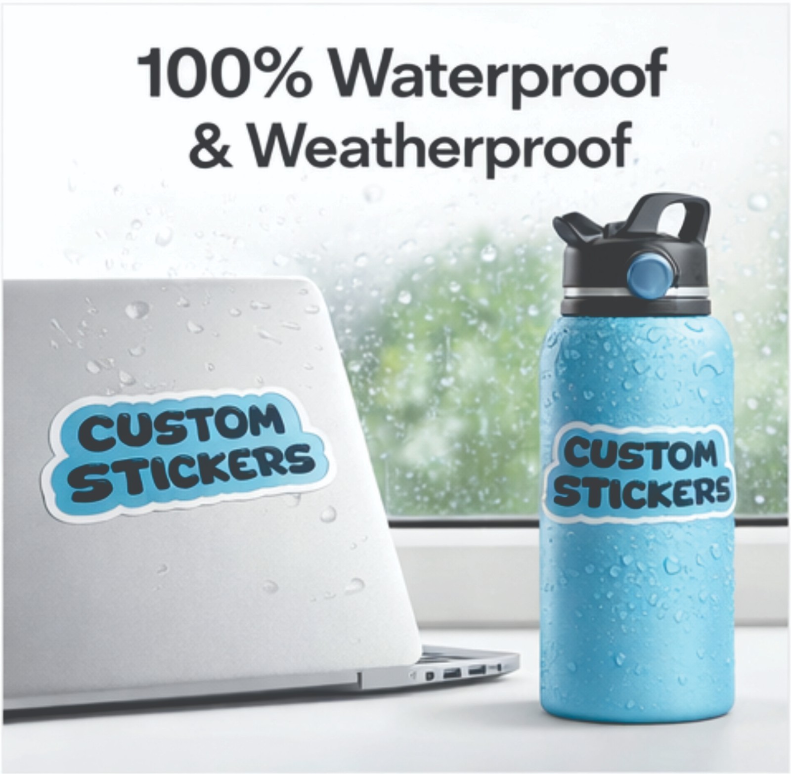 Custom Die Cut Logo Stickers Waterproof Vinyl Decals Business Product Labels
