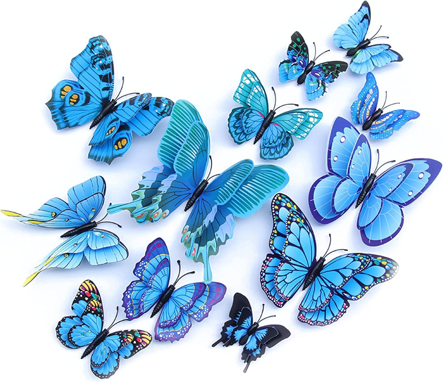 Butterfly Wall Decor 24/48 PCS, 3D Butterflies Stickers for Party Decorations wi