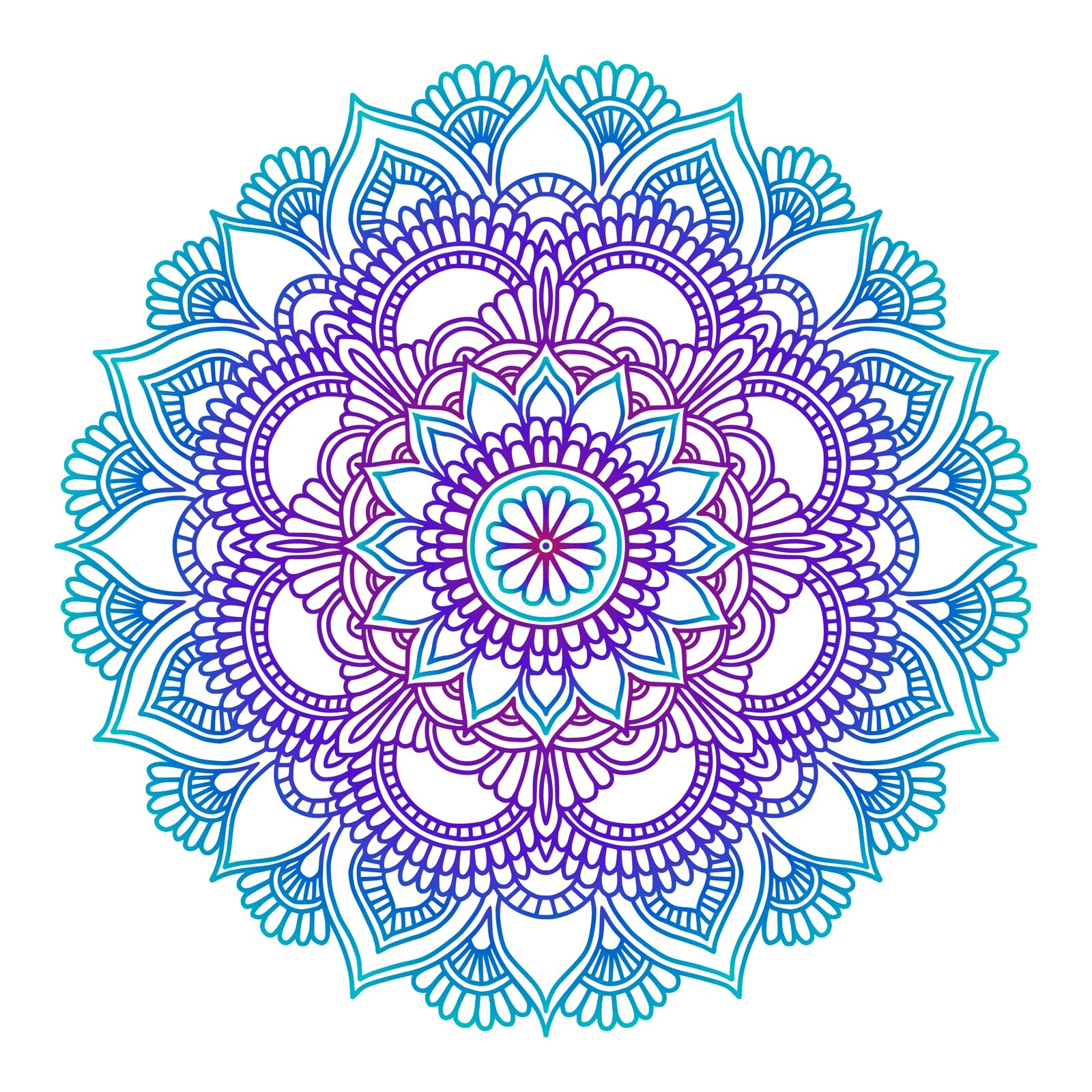 Vibrant Colorful Pattern Mandala Vinyl Sticker Car Sticker Decal Laptop Buddhist