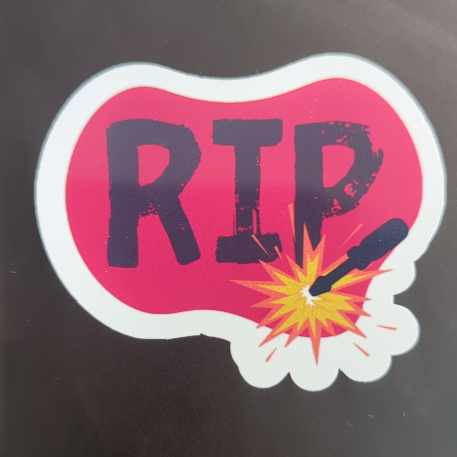 RIP Bomb Explosive Die-Cut Sticker Decal – Red Black White Yellow