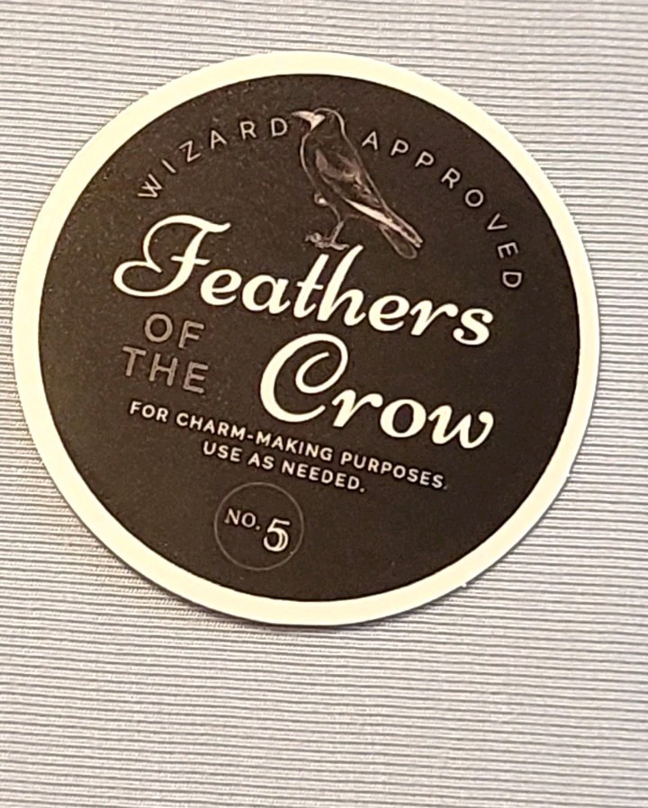 FEATHERS OF THE CROW SMALL STICKER DECAL WITCHCRAFT POTION SPELL WITCH GOTH