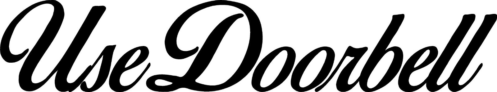 Please Use Doorbell Sign Vinyl Decal Sticker – Script – Front Door Window